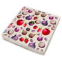 Hermia TAB11183954 Salvamanteles de Piedra Natural, Juego de 4 Piezas, 10 x 10 cm